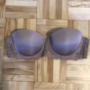 Jacob lingerie strapless bra pushup dark beige